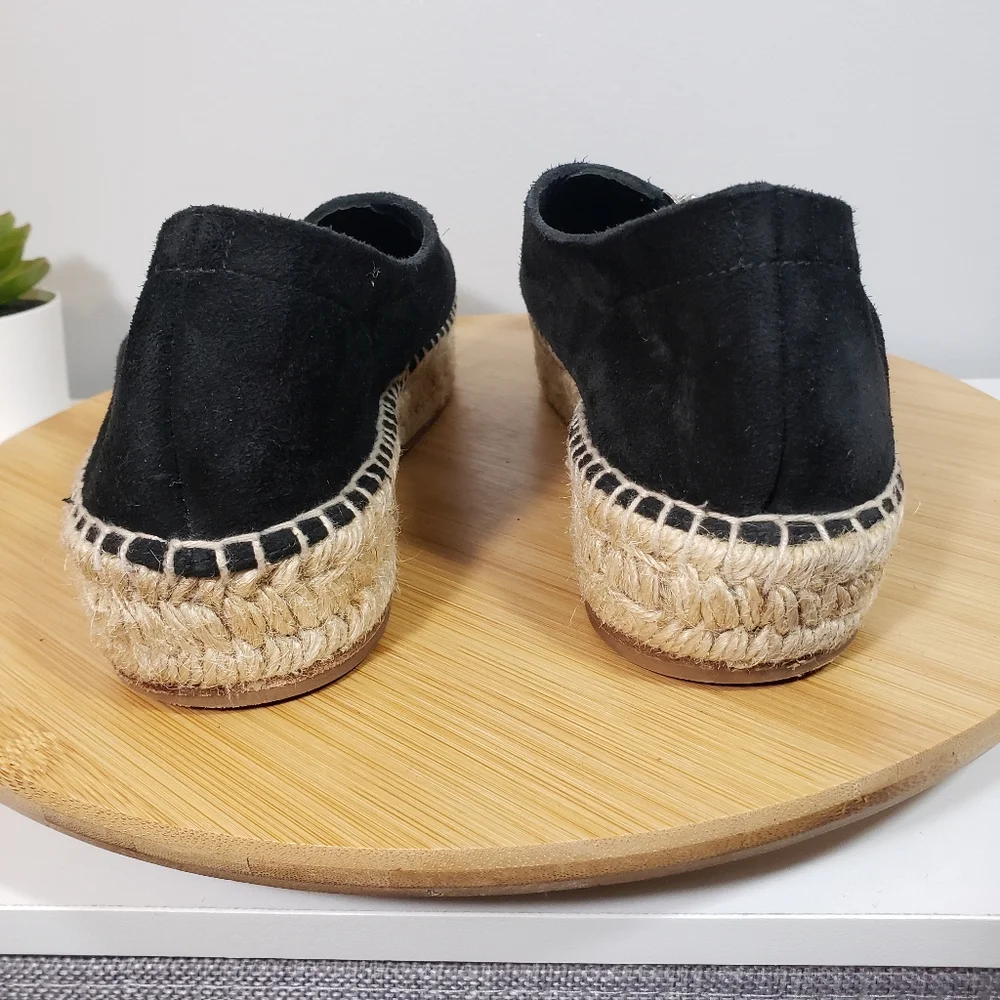 ALEXANDER WANG Devon black suede zip front espadrille sneakers